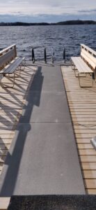 Sulalaatta tasoelementit uintilaiturilla